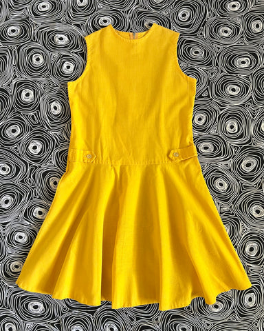 60s yellow mod mini dress (XS/S)