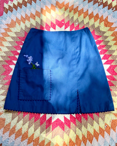 60s cotton patch pocket mini skirt (27")