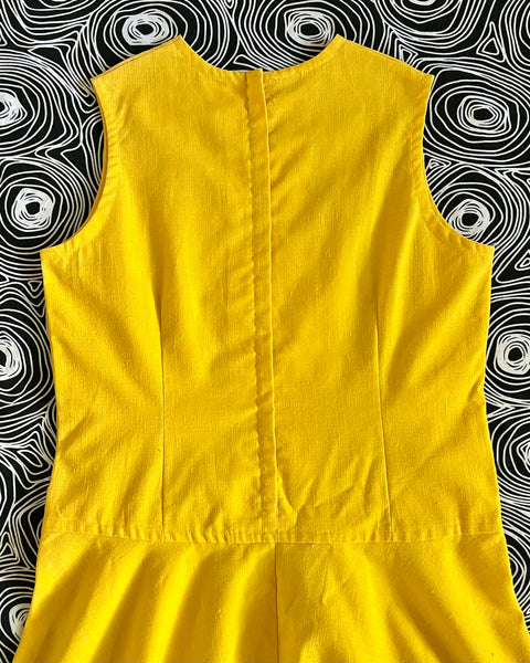 60s yellow mod mini dress (XS/S)