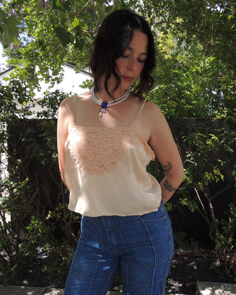 30s silk cropped camisole (S/M)