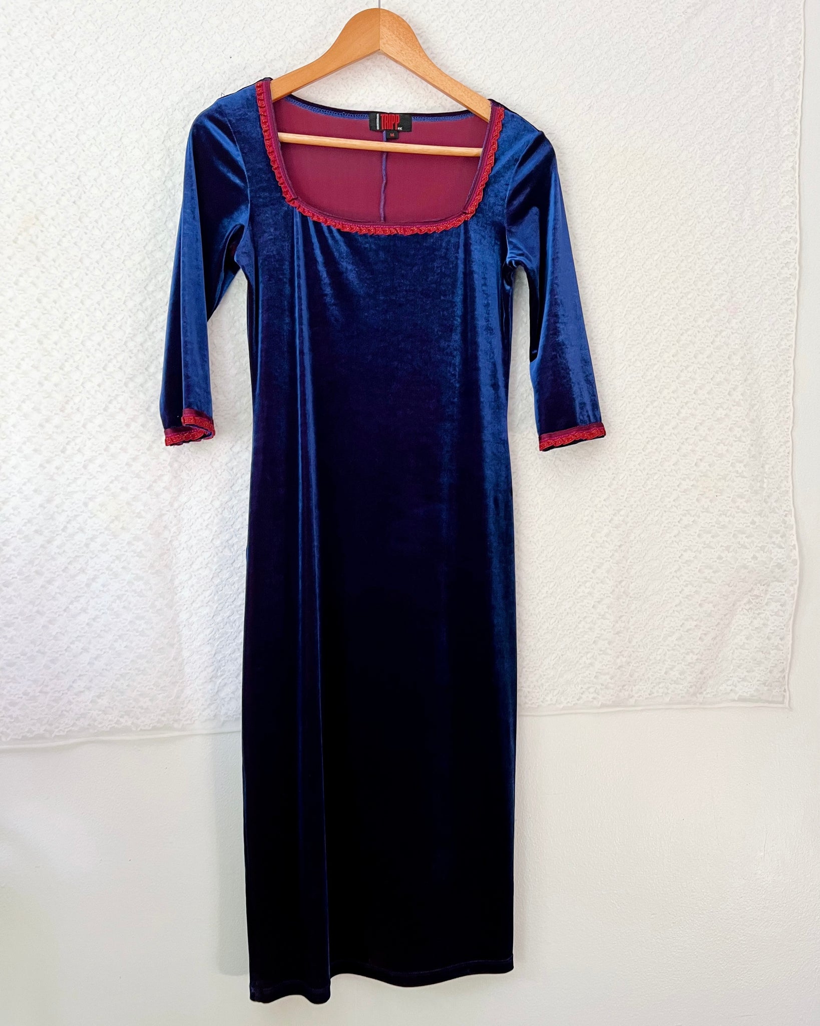 90s tripp nyc iridescent velvet dress (S/M)