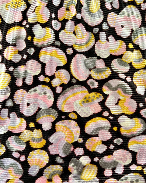 70s slinky mushroom print hot pant shorts (S)