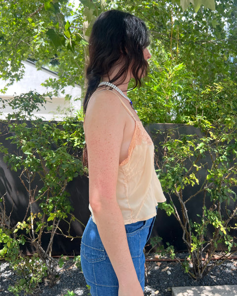 30s silk cropped camisole (S/M)
