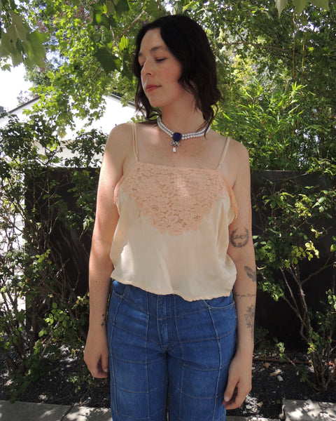 30s silk cropped camisole (S/M)