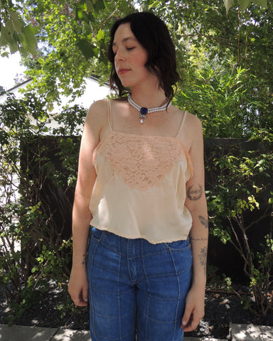 30s silk cropped camisole (S/M)