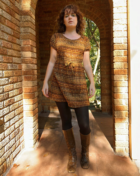 70s space dye knit mini dress (S/M)