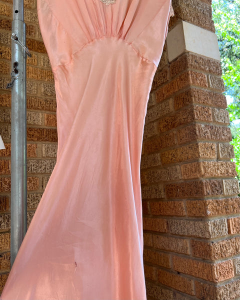 30s liquid rayon bias cut slip dress (S-L)