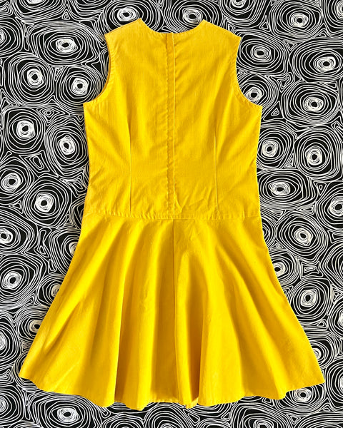 60s yellow mod mini dress (XS/S)