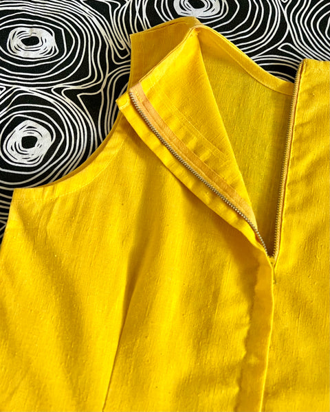 60s yellow mod mini dress (XS/S)