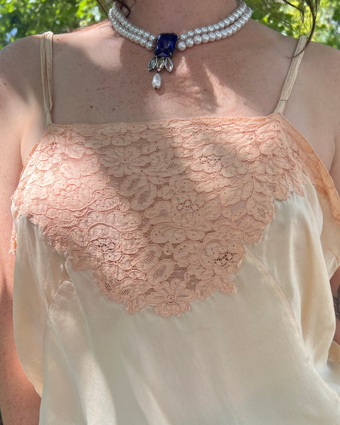 30s silk cropped camisole (S/M)